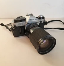 🌟 Canon AE-1 PROGRAM 35mm SLR Film Camera w Vivitar SMS 28-85mm Lens 1:3.5-4.5
