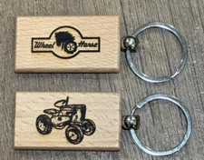 Wheel Horse Lawn and Garden Tractor Wooden Key Chain