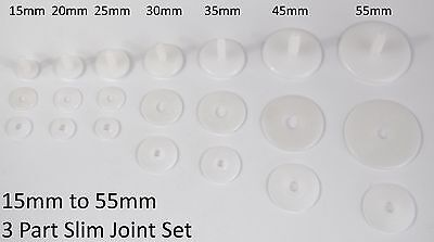 Buy Joints For Soft Toys, Dolls & Teddy Crafts - All Sizes Plastic 3 Part Joint Sets
