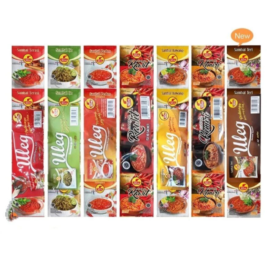 Uleg, Indonesian Seasoning, 10sachet, Sambal Rendang (Pack of 1