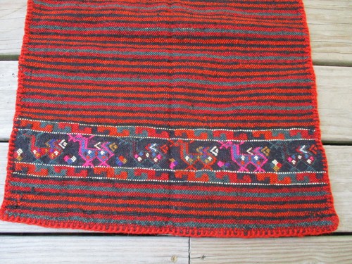 Vintage~Woven~Wool Wall Decor~Two Straps~Peru~23 1/8" x 19 3/8"~1960's~Textile - Picture 6 of 9