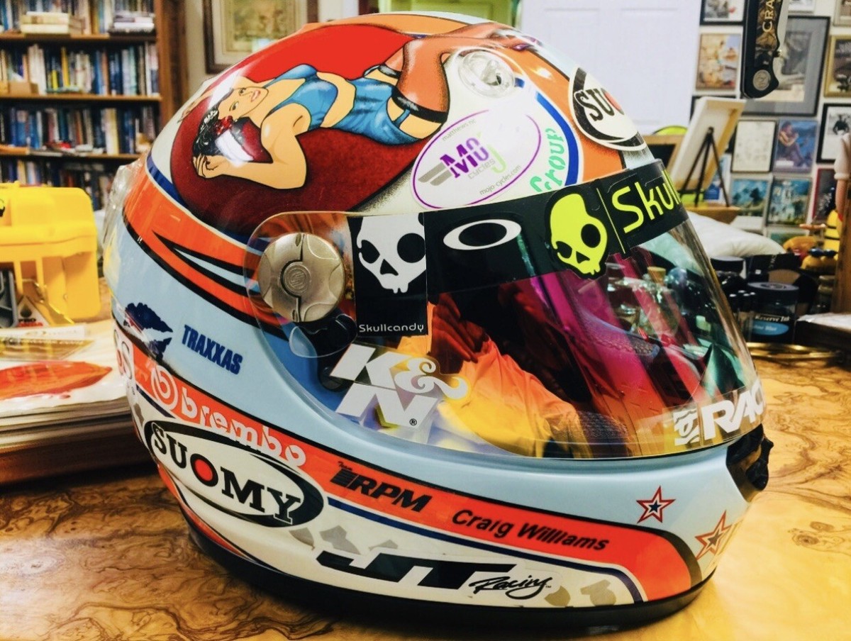 Suomy Motorcycle Helmet Vandal Pin-up L Iridium Multi Color Visor