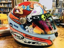 Suomy Motorcycle Helmet Vandal Pin-up L Iridium Multi Color Visor Like New