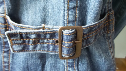 Jeansjacke von LA Blues 1 Brusttasche große Metallknöpfe, Nieten Gr. XL - Bild 5 von 12