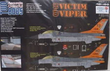 1/48 Two Bobs Decals QF-16 Victim Vipers #48-188 OOP/HTF/RARE