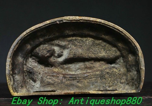 Estatua de Buda de la Deidad Irada Mahakala de 9"" de bronce tibetano antiguo - Imagen 9 de 9