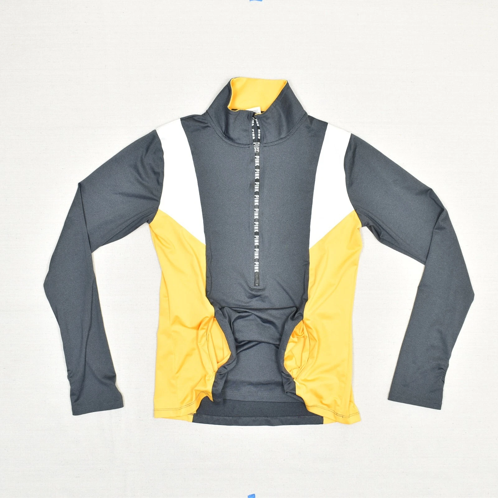 UNDERCOVER Felpa pullover rosa Victoria Secret donna 1 4 zip poliestere grigio taglia L