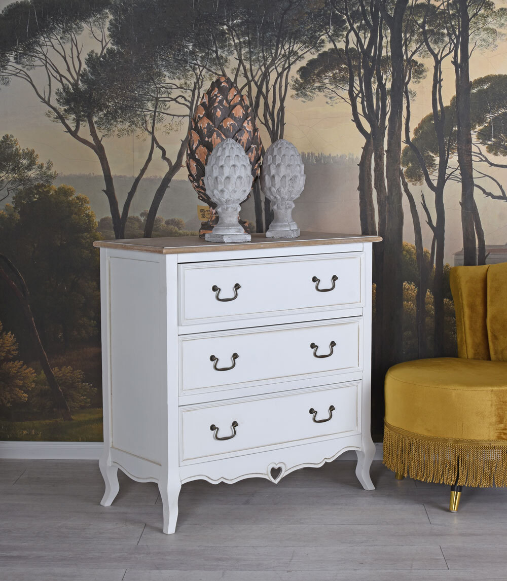 Dresser White Sideboard Shabby Chic Bedside Table Nightstand Night