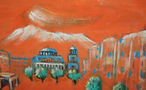 Dipinto olio impressionista vintage paesaggio - Foto 10 di 12