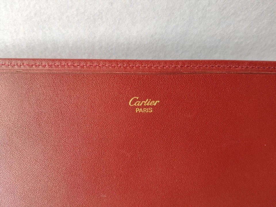Must De Cartier Leather Bifold Long Wallet Bordeaux (884) - Image 3 of 4