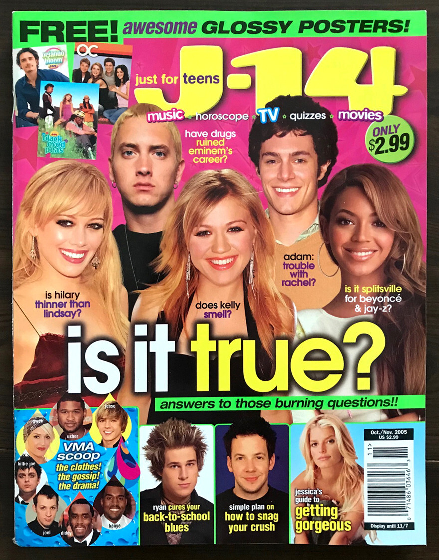 maiUNION MAGAZINE issue10,15 J-14 Magazine Oct/Nov 2005 Hilary Duff Chad Michael Murray