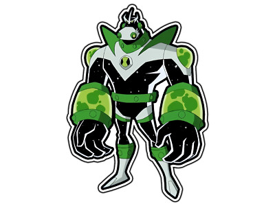 Atomic-X Ben 10 #1 Alien Hero Sticker Waterproof Vinyl Decal Die-Cut Car Laptop