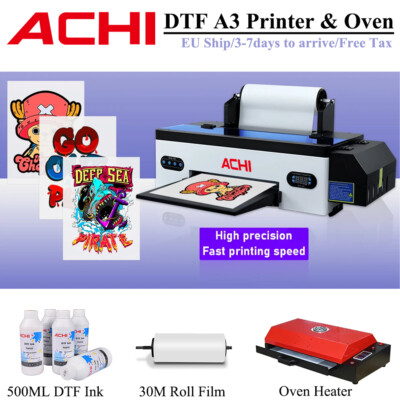 2 in 1 A3 DTF Printer Epson 1390/ L1800 Roll and Sheet for T-Shirt /Textile EU