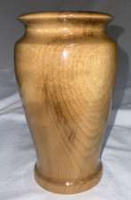 Oregon Myrtlewood 6.5  Wooden Vase With Glass Insert