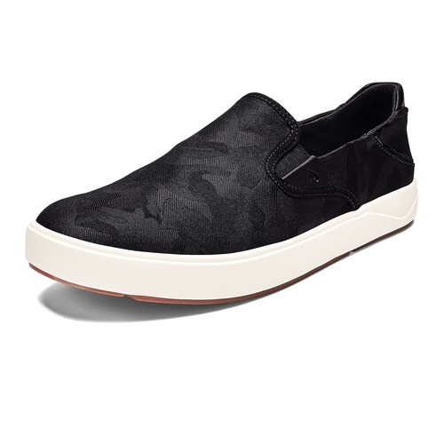 OLUKAI Lae'ahi Pa'i Men's Slip On Sneakers Lava Black Camo Size 12
