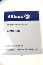 Emaille Schild Emailschild Allianz Versicherungen Vertretung  32x38cm NK-151