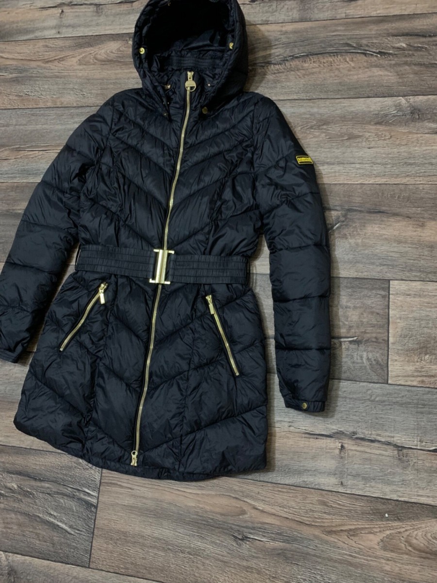 Barbour Internationale Highpoint Quilted Women's Black Fibre Down Coat  Jacket