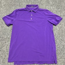Johnnie O Polo Shirt Mens Large Purple Short Sleeve Golf Cotton Outdoors