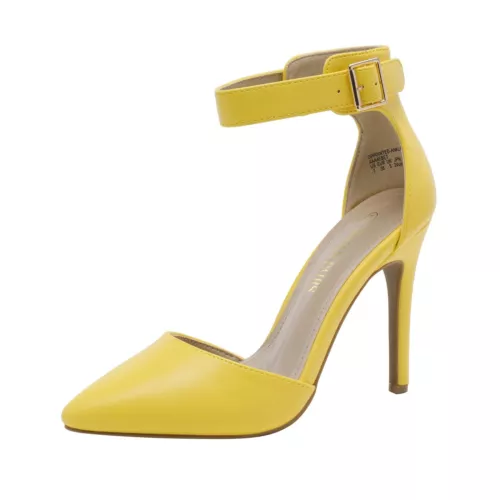 Women's Pointed Toe Ankle Strap High Heel Stiletto Wedding Party Pumps Shoes - Picture 31 of 32