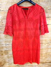 DB Established 1962 Dress Women's 8 RED LACE LINER BEACH SUMMER 💗MINT💗