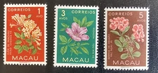 Macau: Set of 3 MNH, SC #372-374 issued 1953 Lot #07-061503