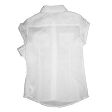 Chemisier uni en maille crêpée - blanc - 3.60