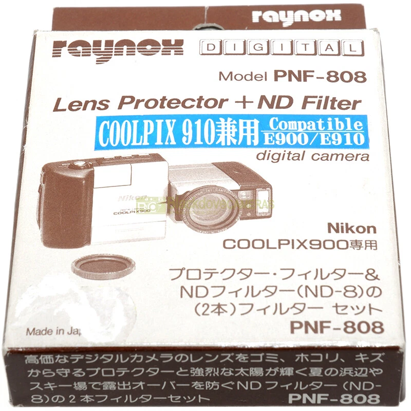 Kit 3 filtri lens protector + ND + adapter Raynox per Nikon Coolpix E900 e E910 - Image 2 of 2