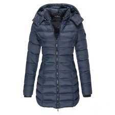 Womens Winter Long Puffer Coat Ladies Outdoor Windproof Warm Jacket with Hood
