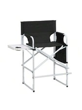 Foldable Director Chair Footrest Storage Heavy Duty 120kg Camping