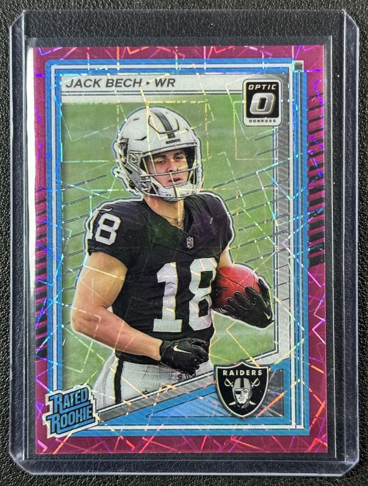 JACK BECH 2025 PANINI DONRUSS OPTIC #211 RATED ROOKIE PINK VELOCITY PRIZM 78/99