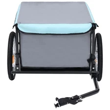 Bike Trailer Bike Wagon Tow Bicycle Cargo Trailer Cart Black and Blue vidaXL