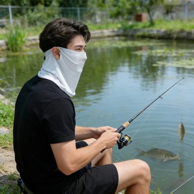 Unisex UV Protection Outdoor Neck Wrap Cover Sports Sun Proof Bib Ice Silk Mask 