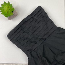 Alice + Olivia Women's Strapless Peplum Cocktail Dress Size 2 Black