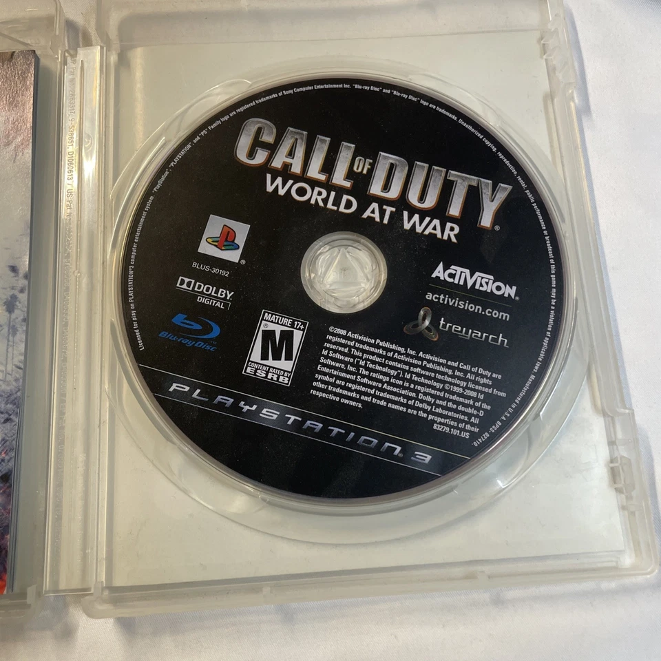 Call of Duty: World at War PS3 (Sony PlayStation 3, 2008) With Manual TESTED - Image 4 of 4