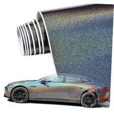 Holographic Color Change 59.84" x 7.87" Rainbow Metallic Gray Car Vinyl Wrap