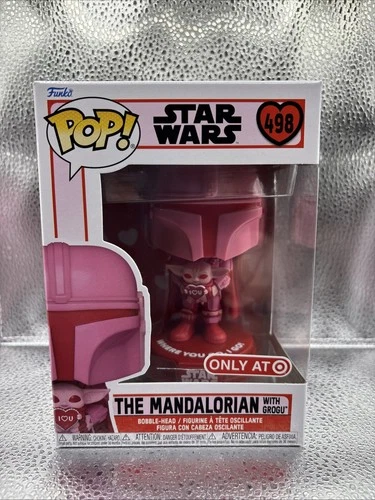 Funko Pop! The Mandalorian with Grogu 498 Bobblehead Valentine's Edition