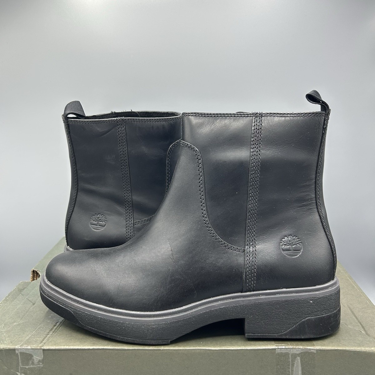 Timberland Nolita Sky Black Full Grain Leather Ankle Boots UK