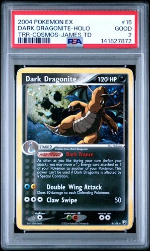 PSA 2 Dark Dragonite Holo 15/109 Cosmos Holo James Theme Deck Pokemon