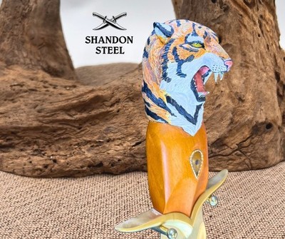 Franklin Mint the Siberian Tiger Knife Fixed Blade Knife on