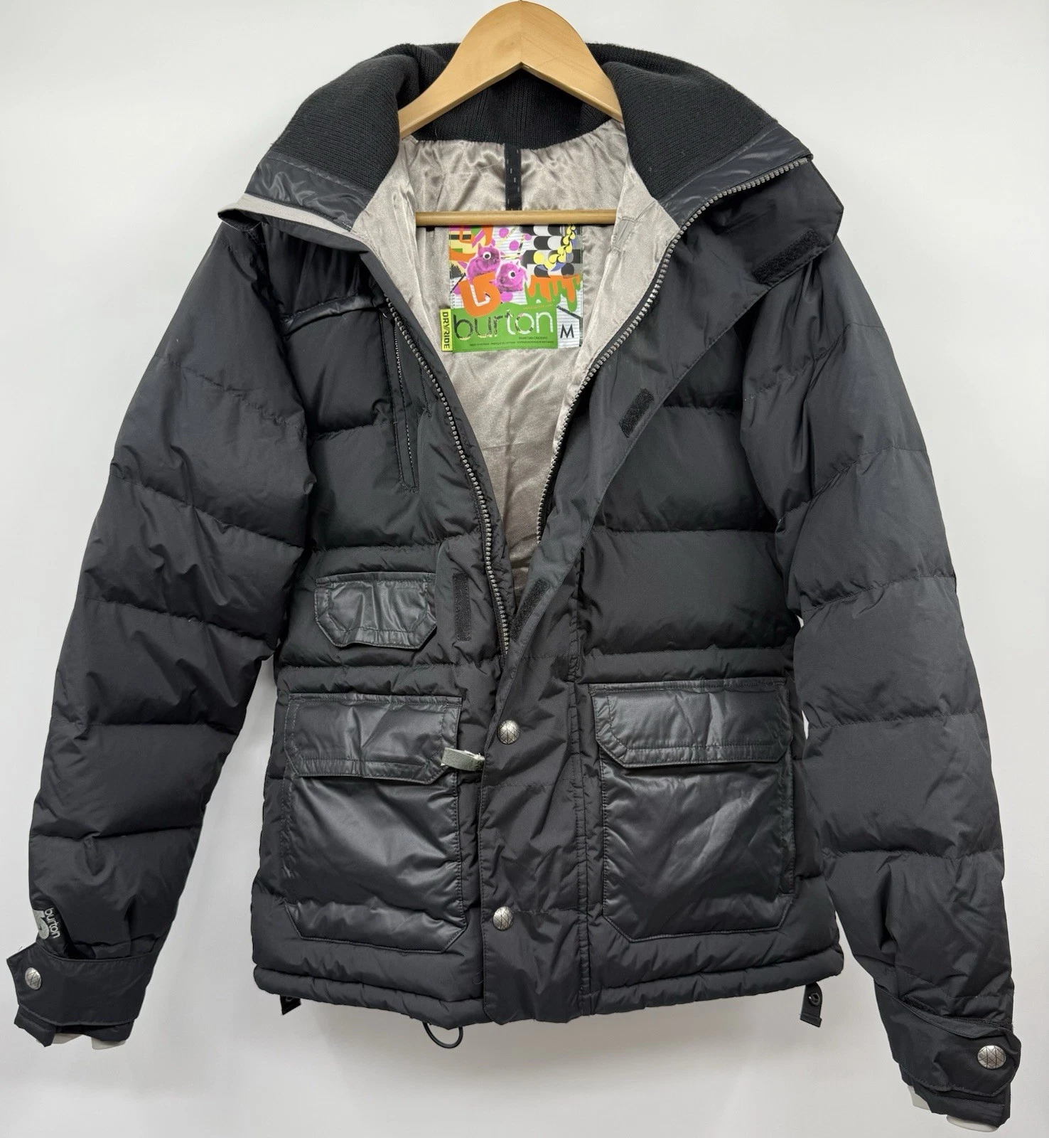 Burton Dryride Dandridge Women’s Hooded M Jacket Snowboard Ski Down Nam Dinh EUC
