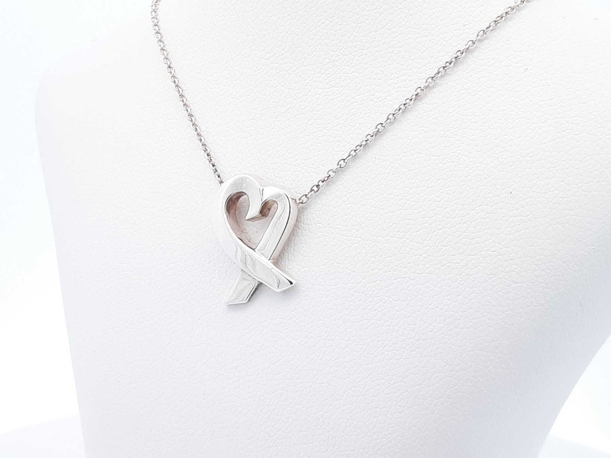 Tiffany & Co. Paloma Picasso Loving Heart Necklace In Silver 17