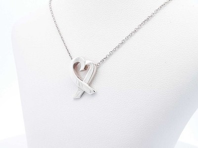 Tiffany & Co. Paloma Picasso Loving Heart Necklace In Silver  display picture 2