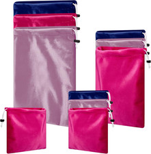 9 Pcs Satin Game Toy Storage Bag Silk Drawstring Bags Gift Bags Pouches for Ligh