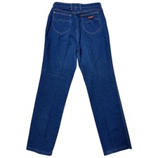 Vintage 80s Wrangler Jeans 100 Cotton Made in USA Blue Misses 16