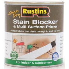 Rustins Quick Dry Stain Blocker & Multi Surface Primer Matt White 250ml