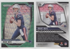 2024 Panini Prizm Rookies Green Wave Prizm Drake Maye #329 Rookie RC