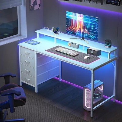 Mesa Escritorio para Computadora con Luces LED Gaming Desk Gamer para PC NUEVO