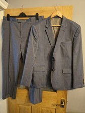 Fellini Slaters 2 Piece Suit Mens 46S 40S Blue