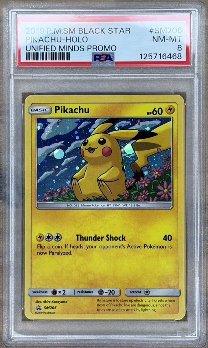 Pokémon TCG Grade 8 Pikachu Individual Collectible Card Game Cards