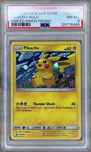 Pikachu graded PSA 8 for sale on eBay